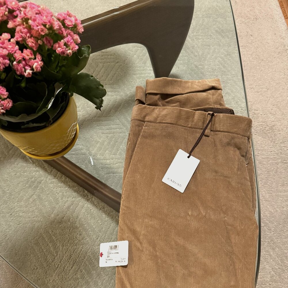 **Brand New Never Worn** Caruso Men’s Corduroy Pants Size 54 EU (38-40 US) NWT